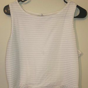 Bisou Bisou White Peplum Top